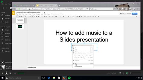 how do you put music on google slides